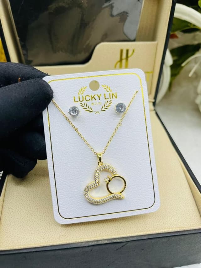 Female gold necklace